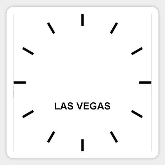 LAS VEGAS Time Zone Wall clock Sticker by ghjura